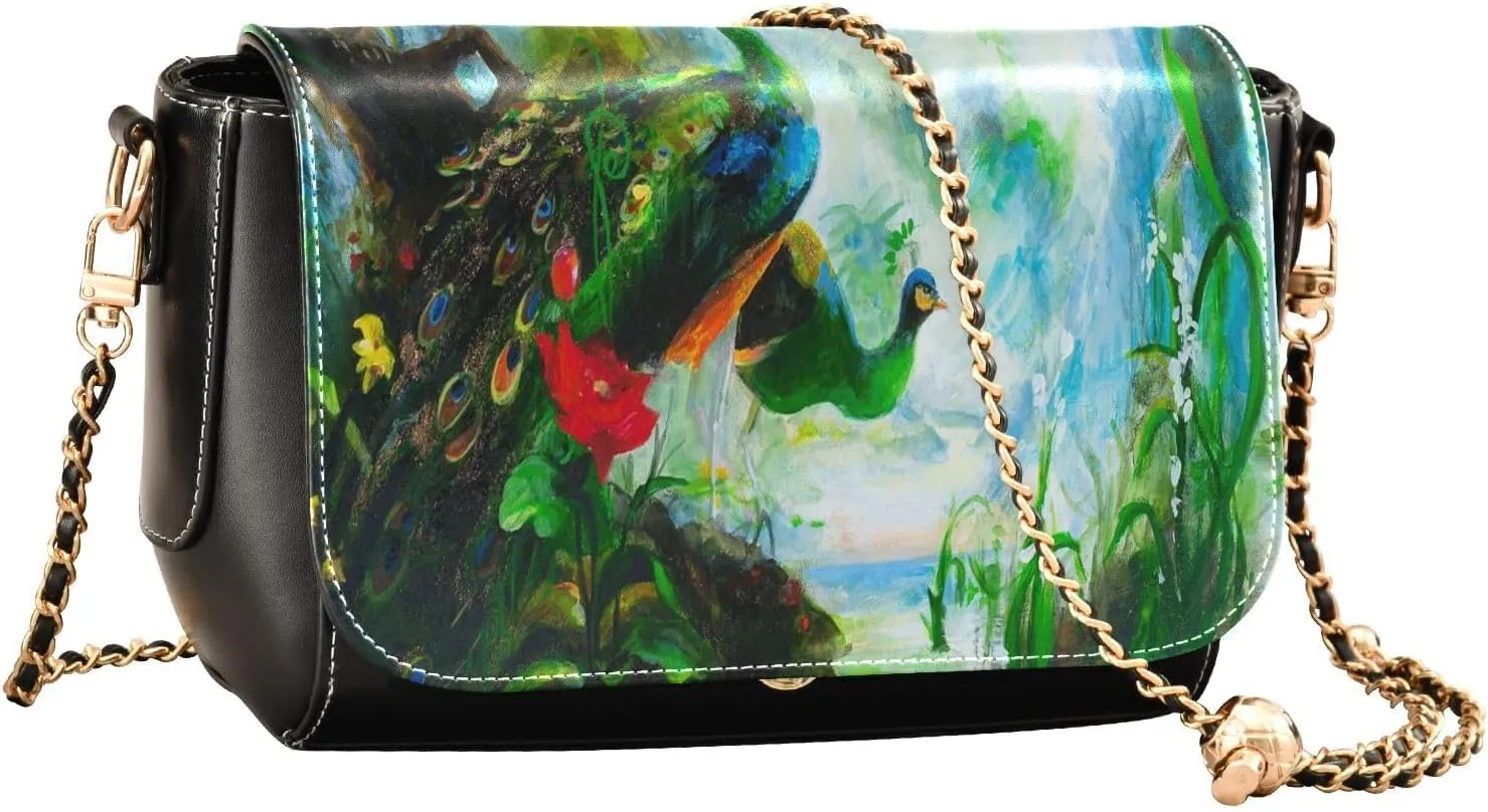 Crossbody Bags for Women Trendy Women's Black Shoulder Bag Small PU Leather Flap Cross Body Bag Handbags