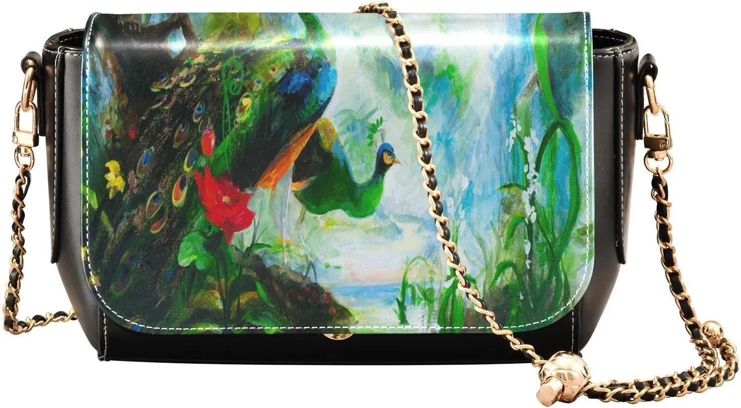 Crossbody Bags for Women Trendy Women's Black Shoulder Bag Small PU Leather Flap Cross Body Bag Handbags