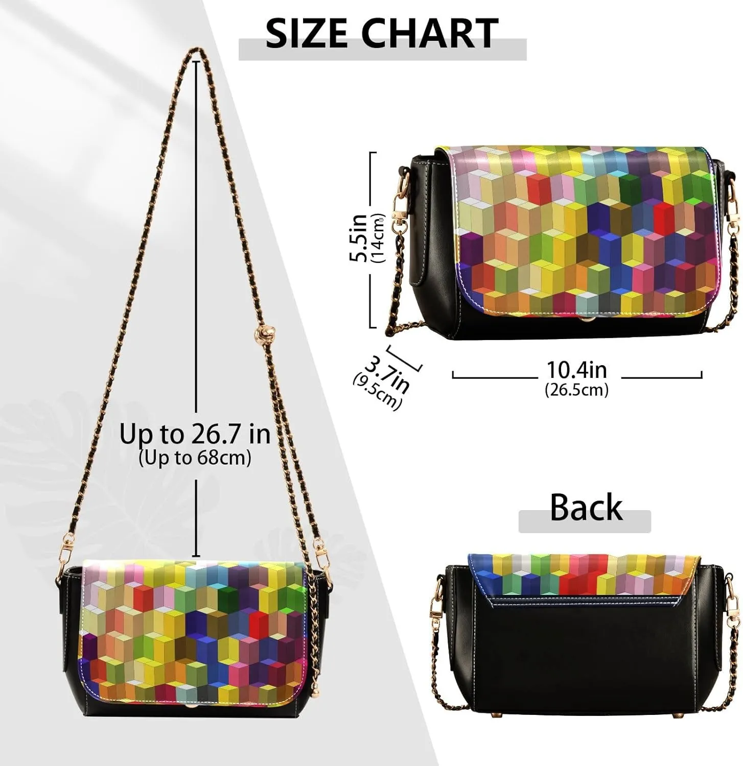Crossbody Bags for Women Trendy Women's Black Shoulder Bag Small PU Leather Flap Cross Body Bag Handbags