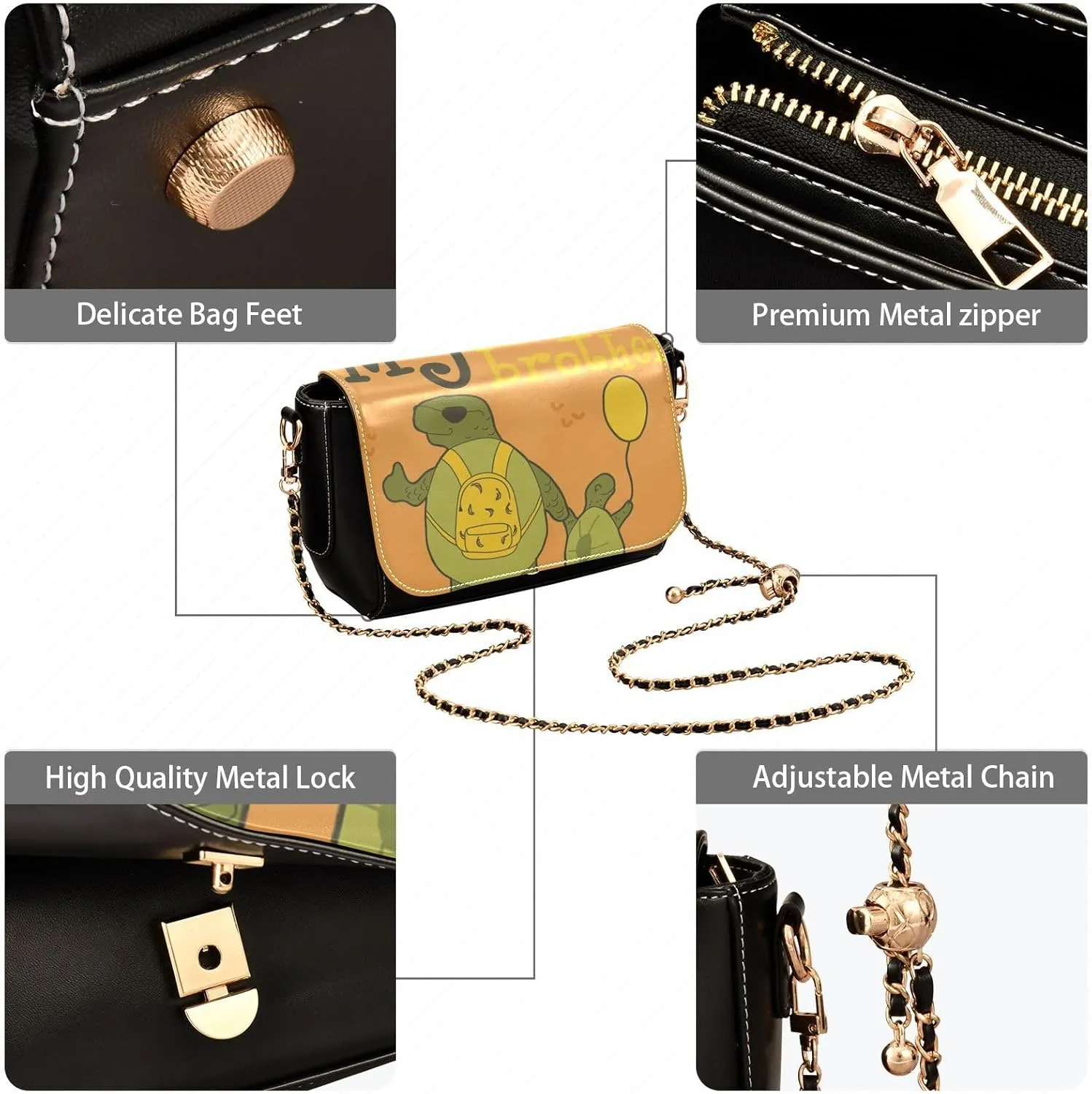 Crossbody Bags for Women Trendy Women's Black Shoulder Bag Small PU Leather Flap Cross Body Bag Handbags