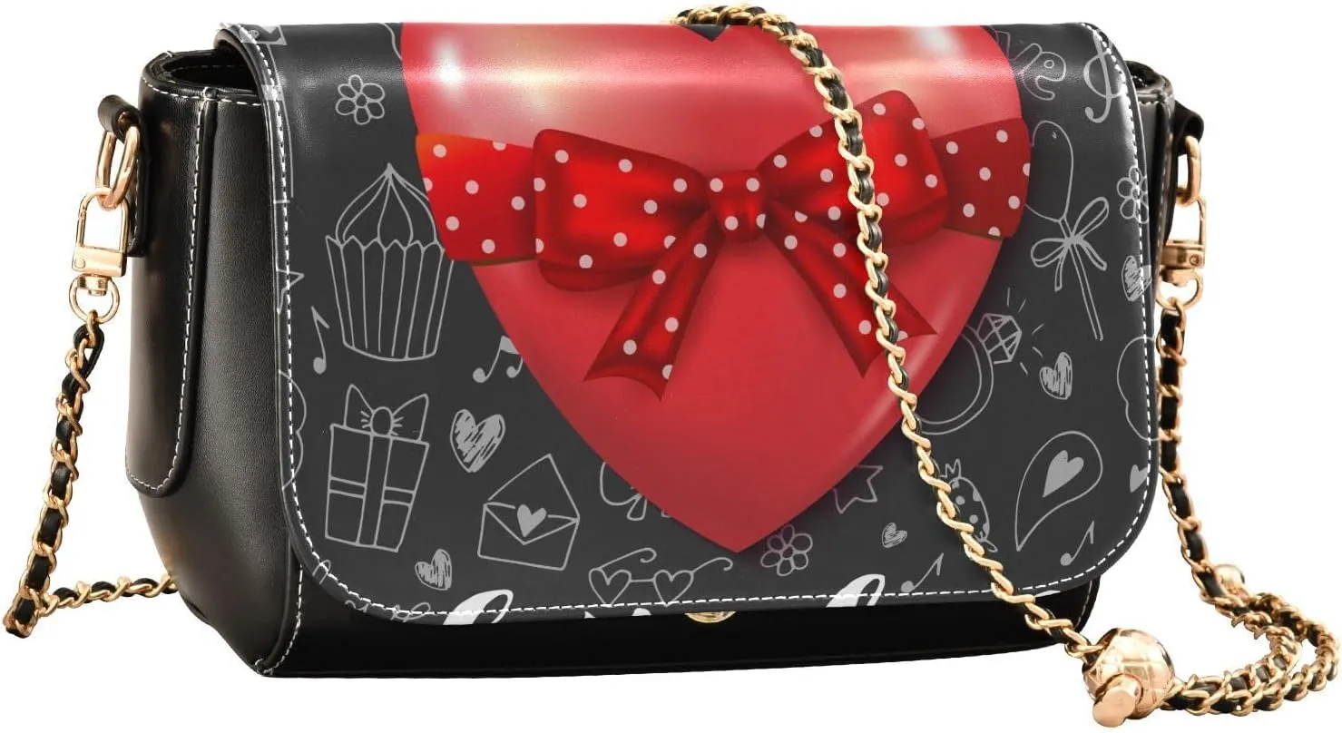 Crossbody Bags for Women Trendy Women's Black Shoulder Bag Small PU Leather Flap Cross Body Bag Handbags