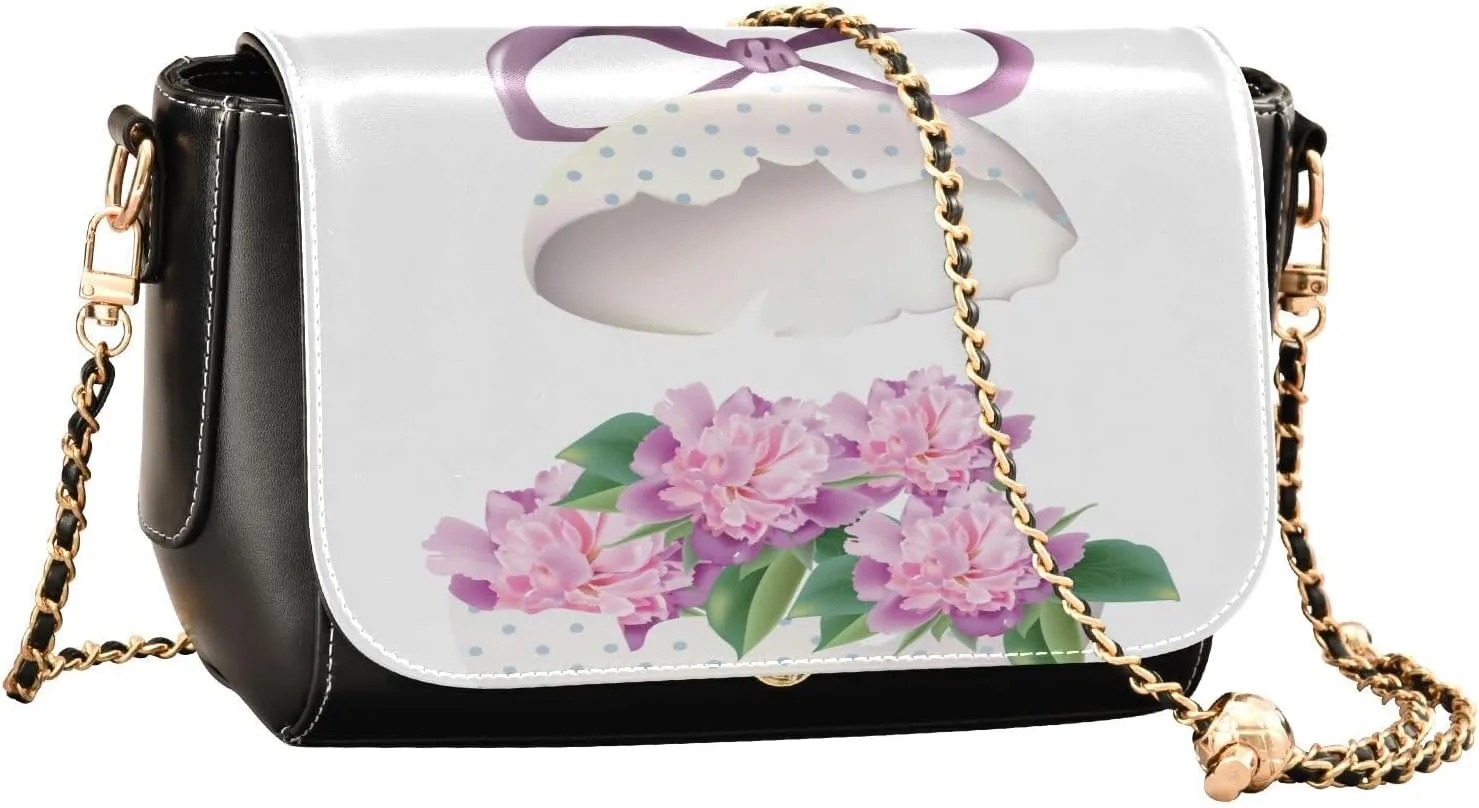 Crossbody Bags for Women Trendy Women's Black Shoulder Bag Small PU Leather Flap Cross Body Bag Handbags
