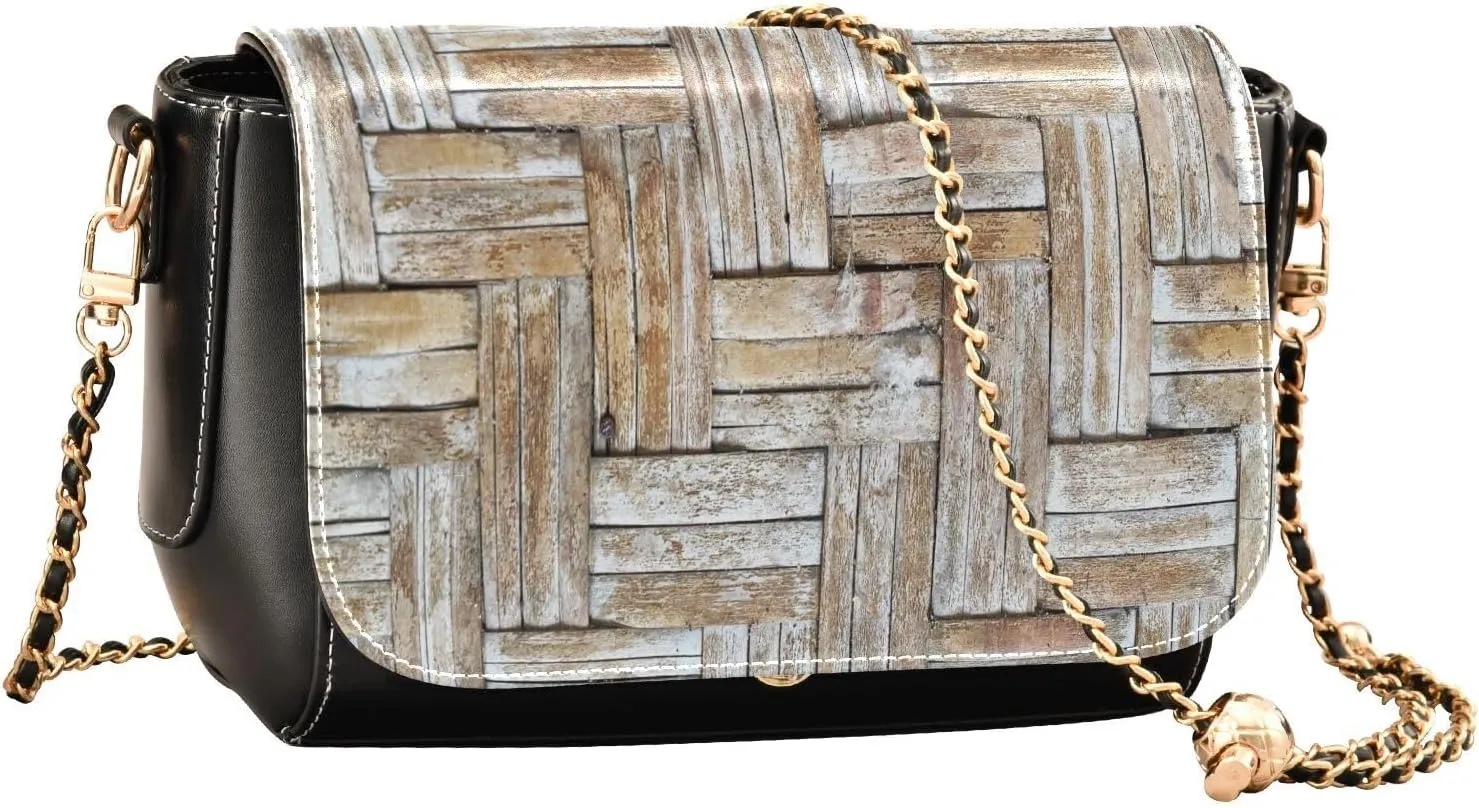 Crossbody Bags for Women Trendy Women's Black Shoulder Bag Small PU Leather Flap Cross Body Bag Handbags
