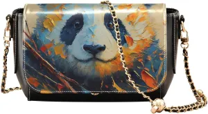 Crossbody Bags for Women Trendy Women's Black Shoulder Bag Small PU Leather Flap Cross Body Bag Handbags