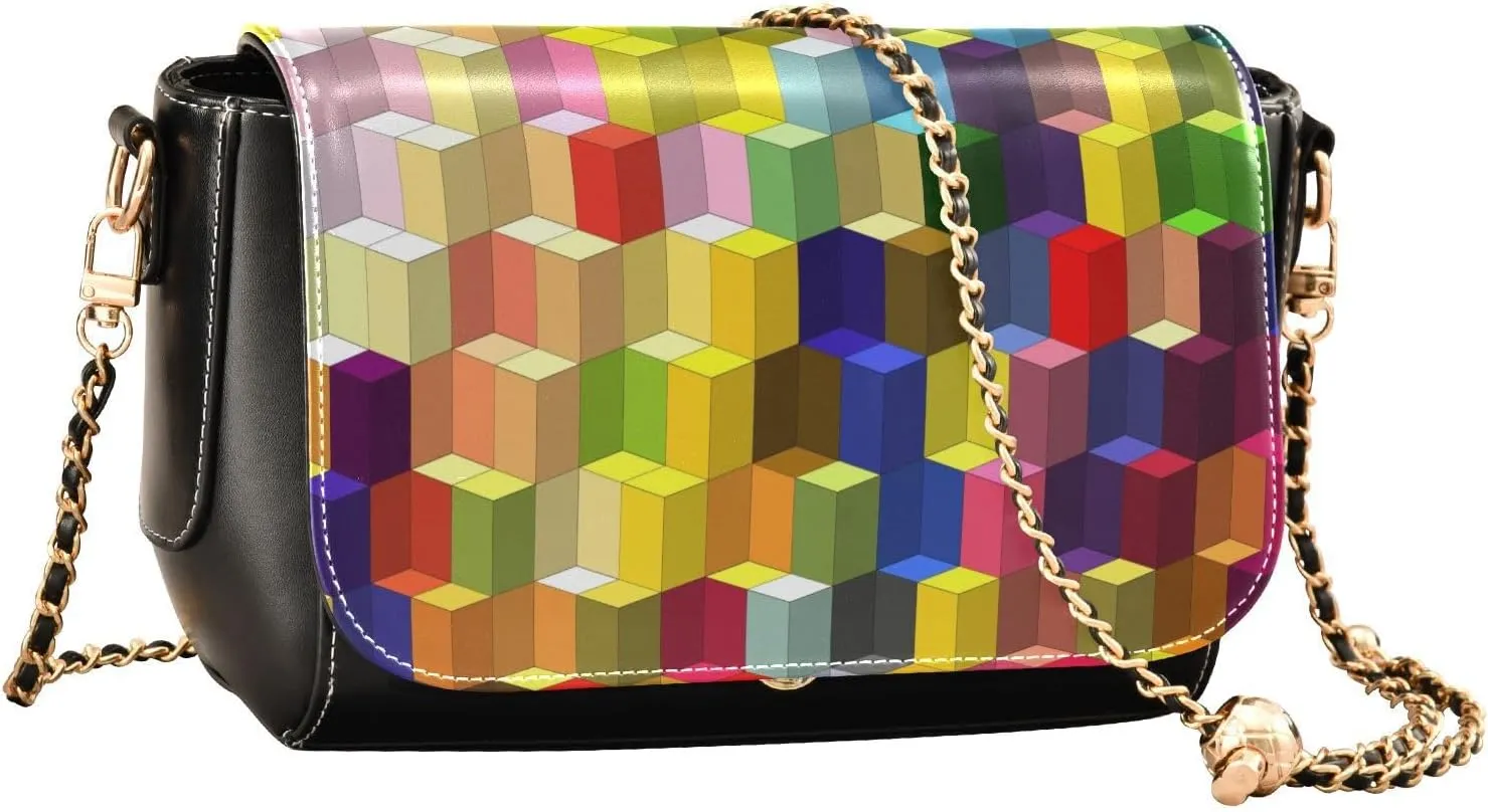 Crossbody Bags for Women Trendy Women's Black Shoulder Bag Small PU Leather Flap Cross Body Bag Handbags