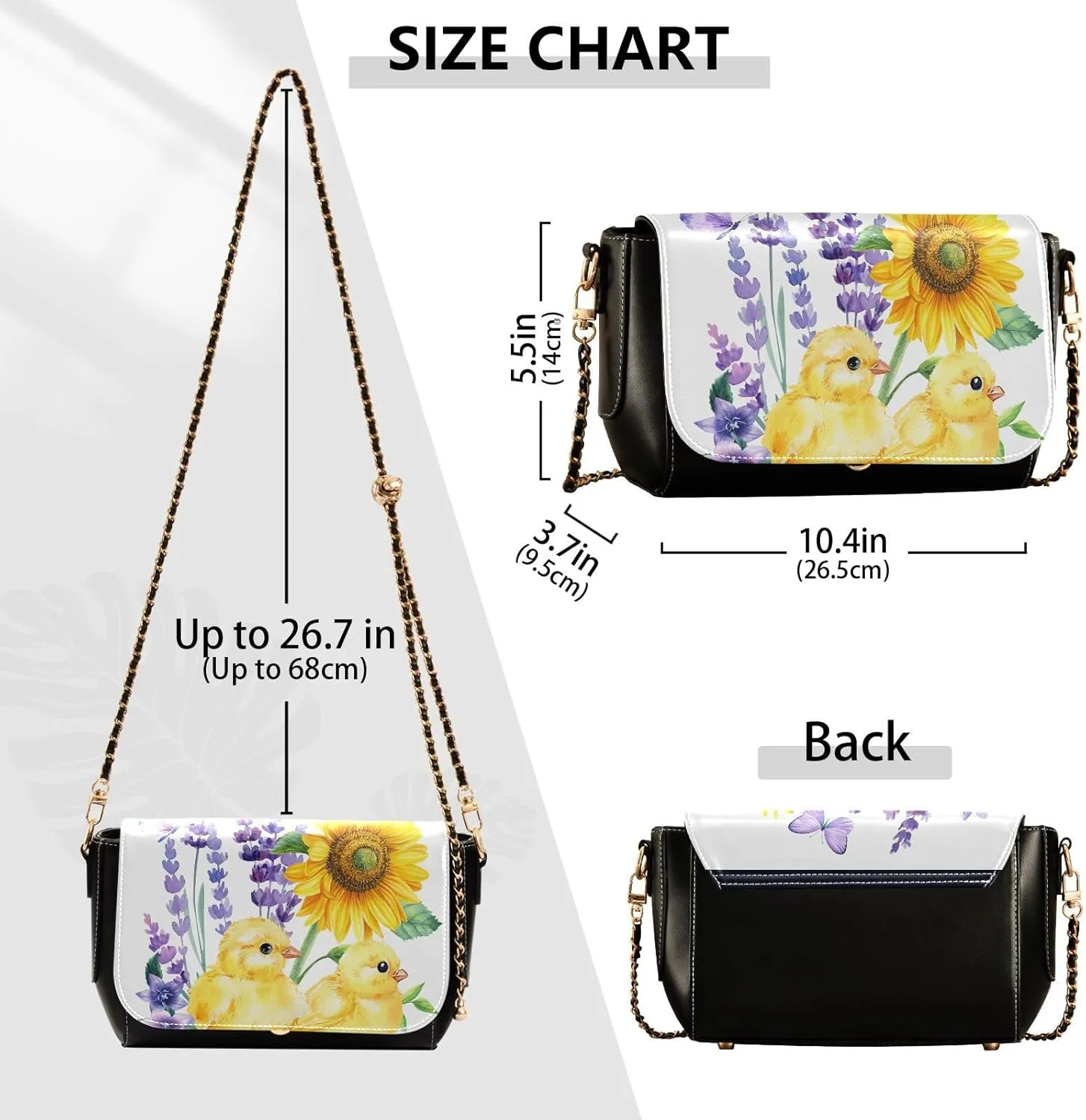 Crossbody Bags for Women Trendy Women's Black Shoulder Bag Small PU Leather Flap Cross Body Bag Handbags