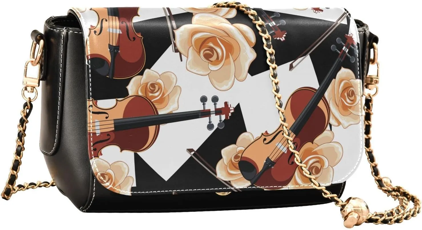 Crossbody Bags for Women Trendy Women's Black Shoulder Bag Small PU Leather Flap Cross Body Bag Handbags