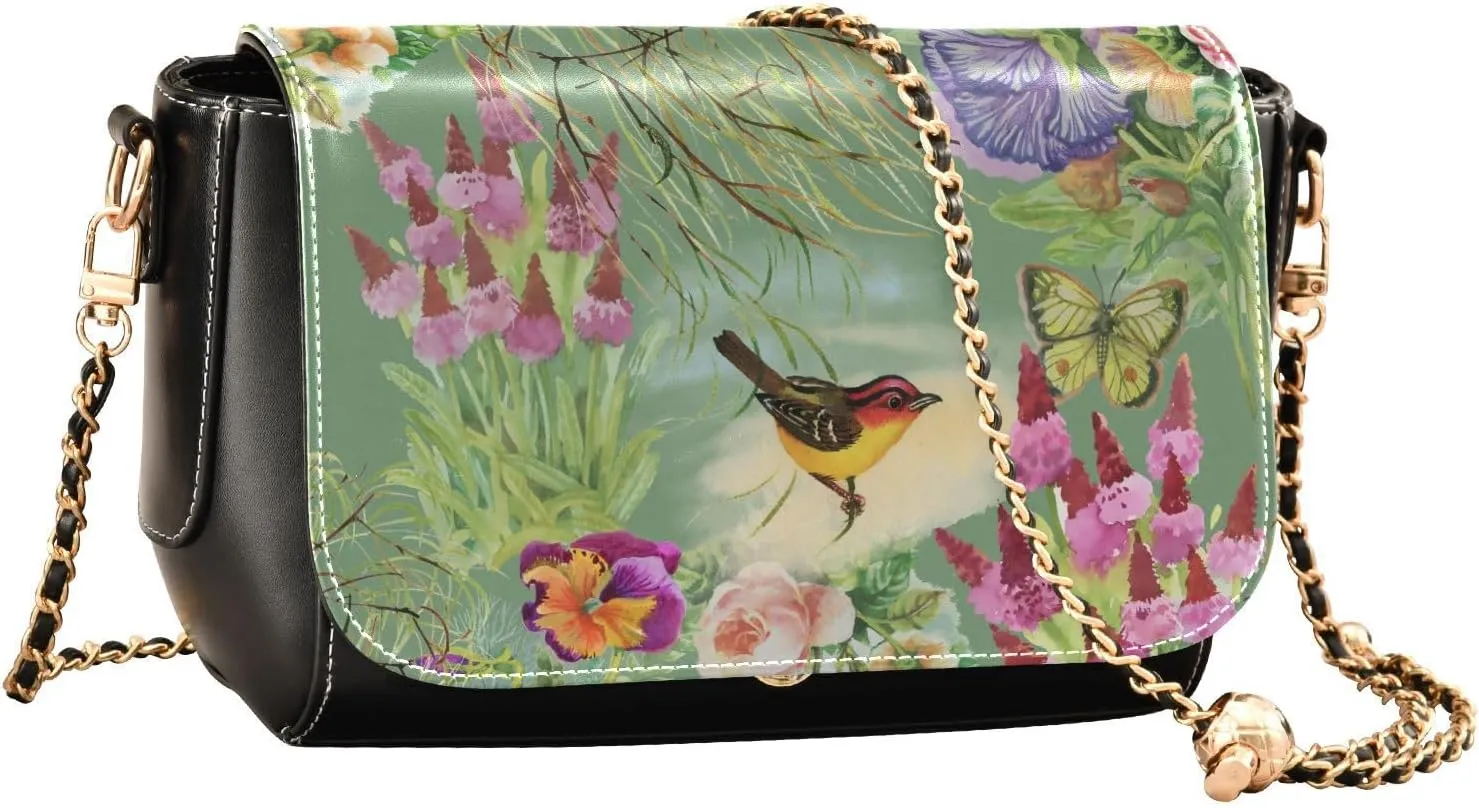 Crossbody Bags for Women Trendy Women's Black Shoulder Bag Small PU Leather Flap Cross Body Bag Handbags