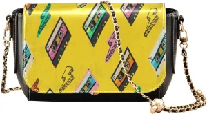 Crossbody Bags for Women Trendy Women's Black Shoulder Bag Small PU Leather Flap Cross Body Bag Handbags