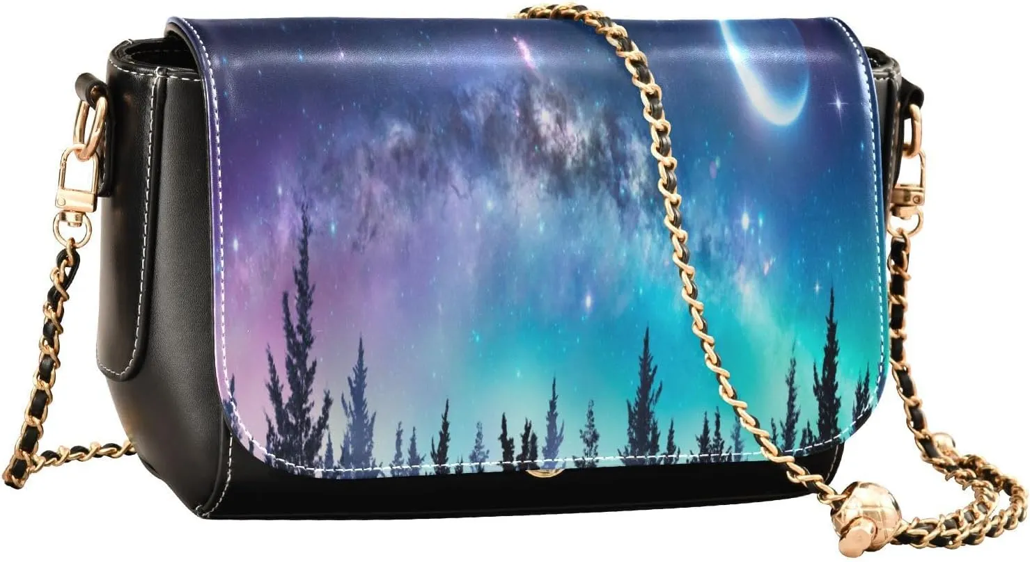 Crossbody Bags for Women Trendy Women's Black Shoulder Bag Small PU Leather Flap Cross Body Bag Handbags
