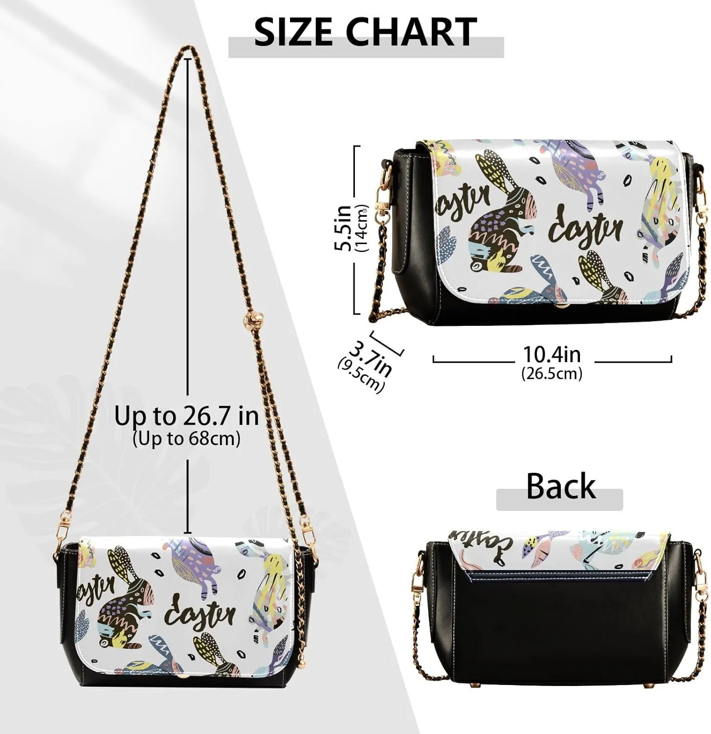 Crossbody Bags for Women Trendy Women's Black Shoulder Bag Small PU Leather Flap Cross Body Bag Handbags