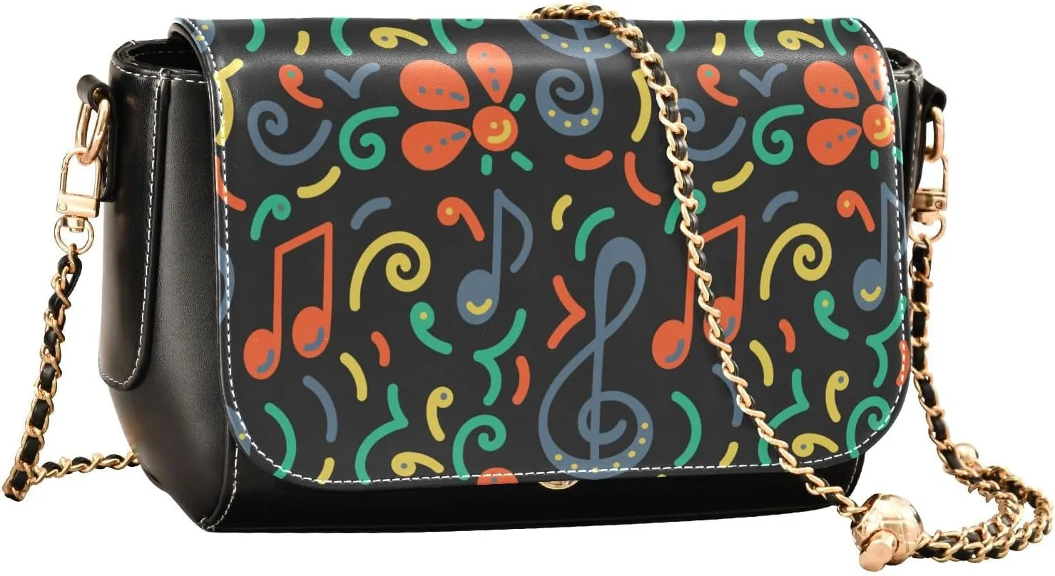 Crossbody Bags for Women Trendy Women's Black Shoulder Bag Small PU Leather Flap Cross Body Bag Handbags