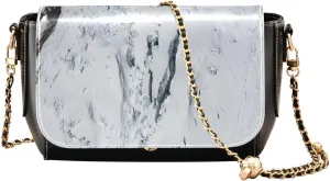 Crossbody Bags for Women Trendy Women's Black Shoulder Bag Small PU Leather Flap Cross Body Bag Handbags