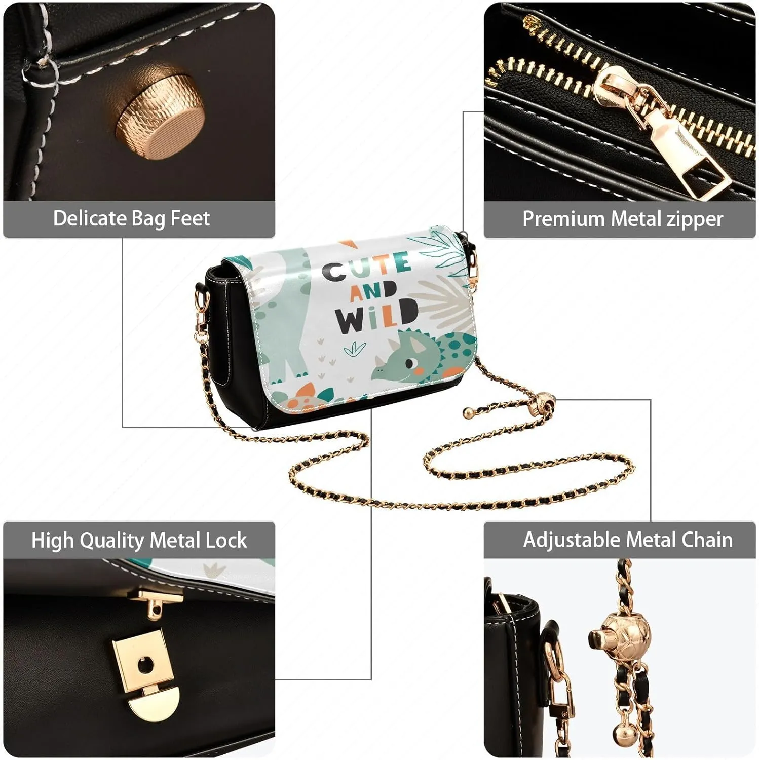 Crossbody Bags for Women Trendy Women's Black Shoulder Bag Small PU Leather Flap Cross Body Bag Handbags