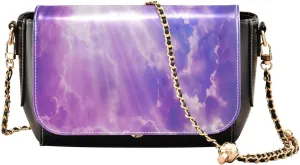 Crossbody Bags for Women Trendy Women's Black Shoulder Bag Small PU Leather Flap Cross Body Bag Handbags