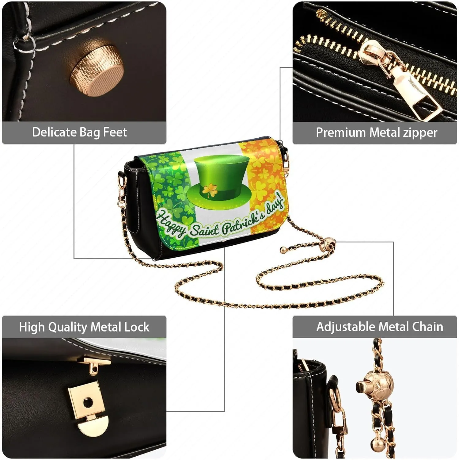 Crossbody Bags for Women Trendy Women's Black Shoulder Bag Small PU Leather Flap Cross Body Bag Handbags