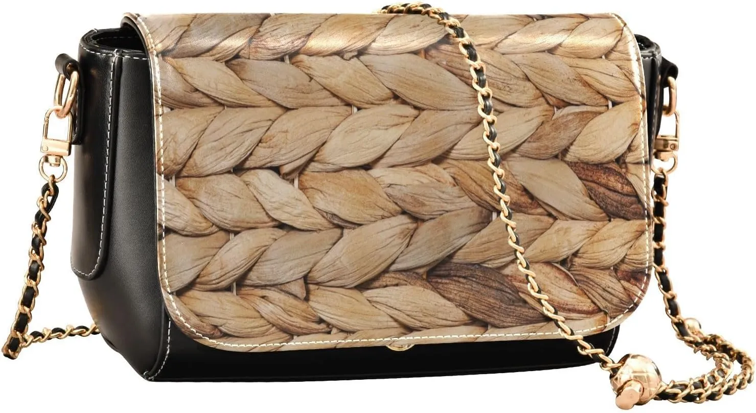 Crossbody Bags for Women Trendy Women's Black Shoulder Bag Small PU Leather Flap Cross Body Bag Handbags