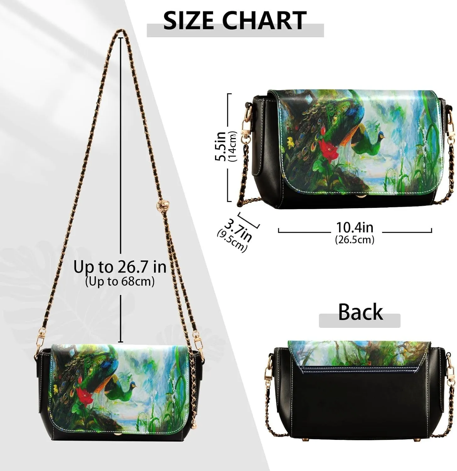 Crossbody Bags for Women Trendy Women's Black Shoulder Bag Small PU Leather Flap Cross Body Bag Handbags