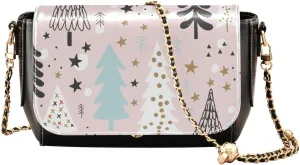 Crossbody Bags for Women Trendy Women's Black Shoulder Bag Small PU Leather Flap Cross Body Bag Handbags