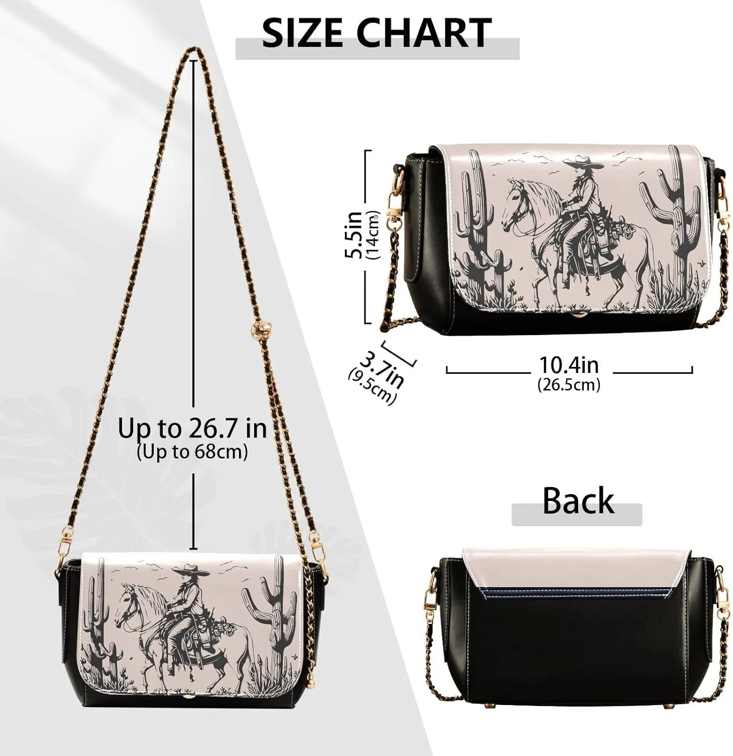 Crossbody Bags for Women Trendy Women's Black Shoulder Bag Small PU Leather Flap Cross Body Bag Handbags