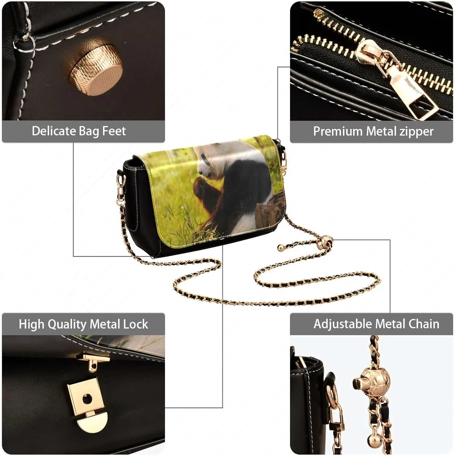 Crossbody Bags for Women Trendy Women's Black Shoulder Bag Small PU Leather Flap Cross Body Bag Handbags