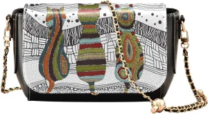 Crossbody Bags for Women Trendy Women's Black Shoulder Bag Small PU Leather Flap Cross Body Bag Handbags