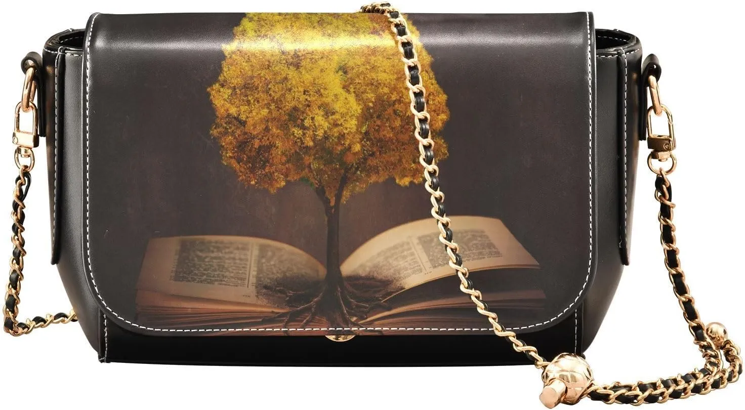 Crossbody Bags for Women Trendy Women's Black Shoulder Bag Small PU Leather Flap Cross Body Bag Handbags