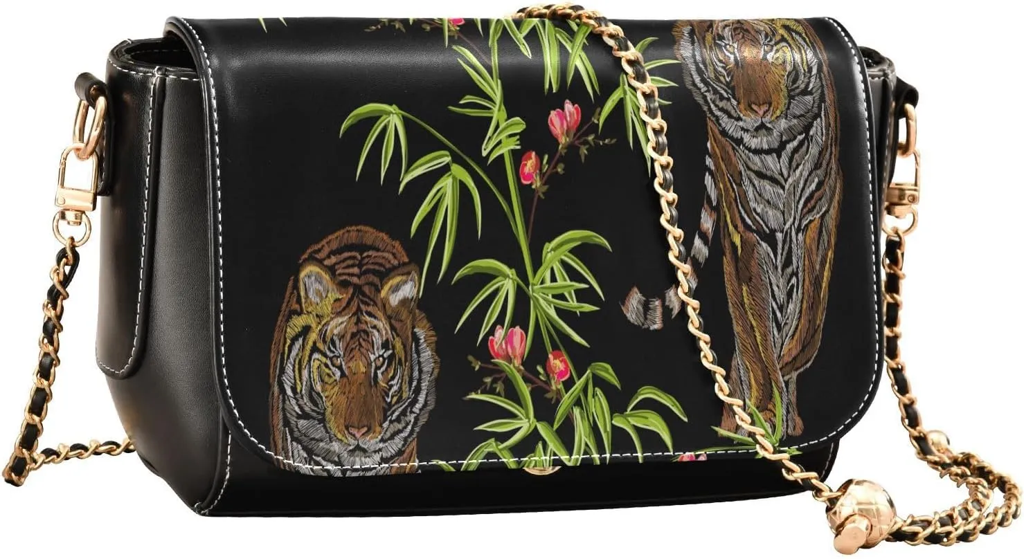 Crossbody Bags for Women Trendy Women's Black Shoulder Bag Small PU Leather Flap Cross Body Bag Handbags