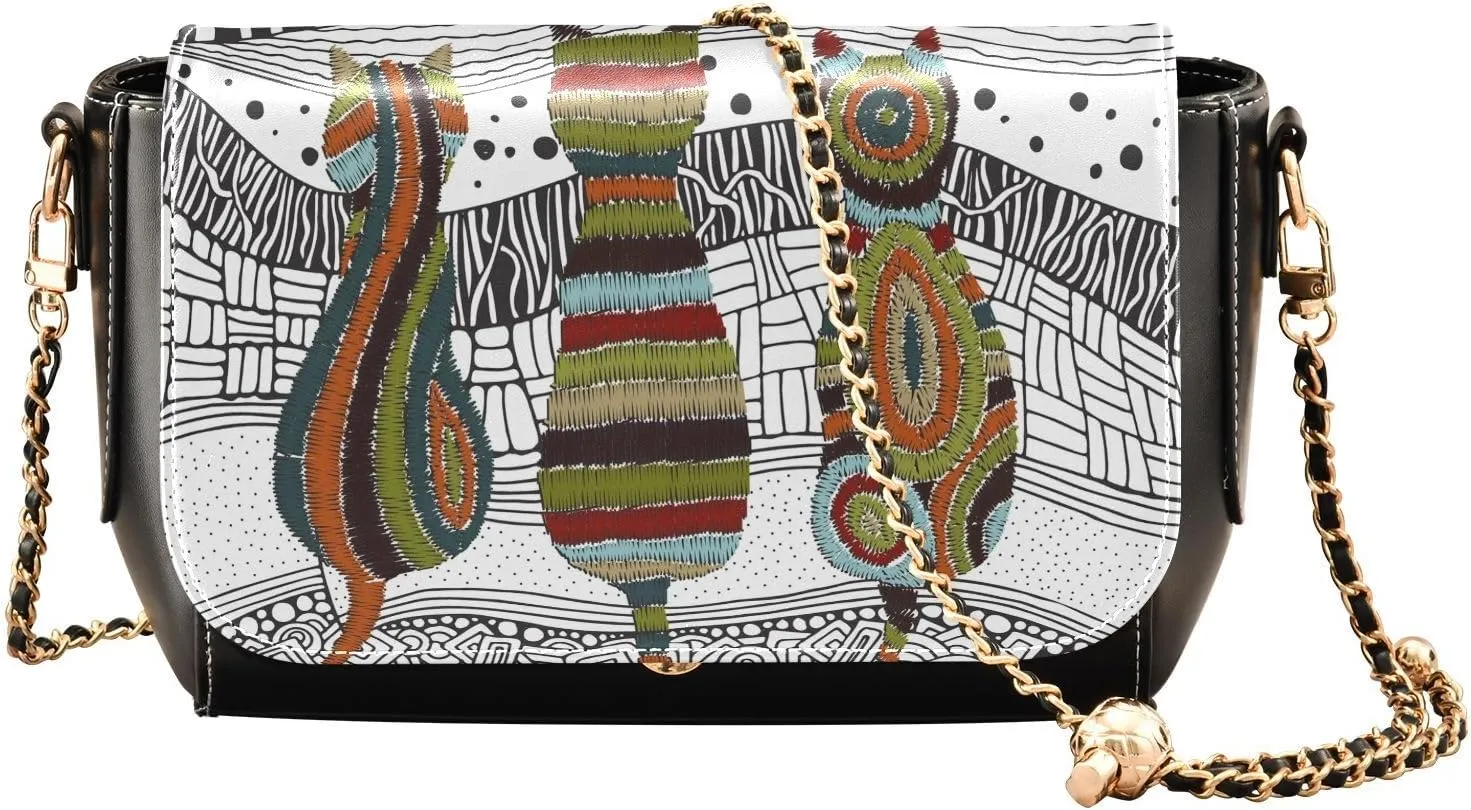 Crossbody Bags for Women Trendy Women's Black Shoulder Bag Small PU Leather Flap Cross Body Bag Handbags