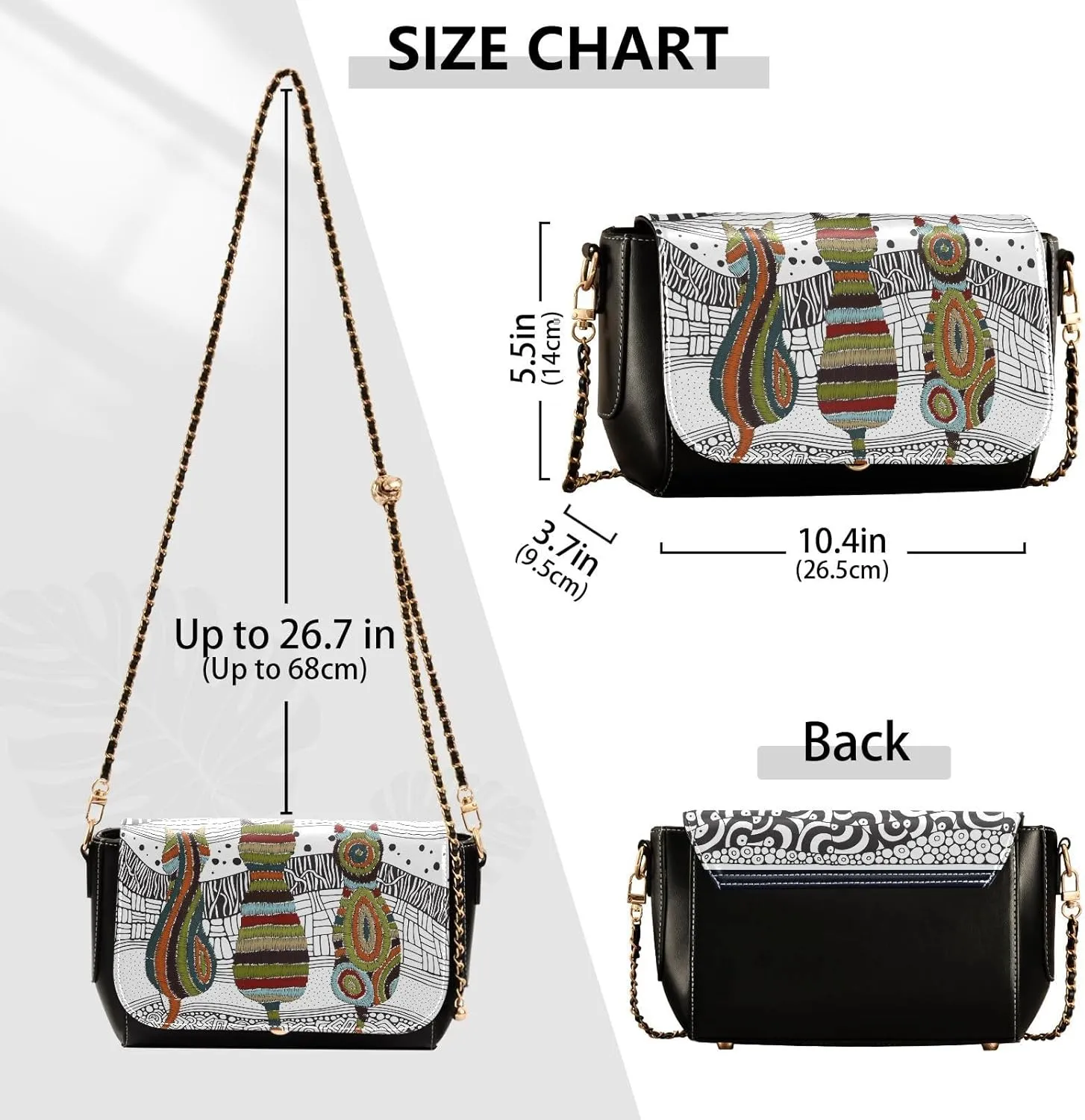 Crossbody Bags for Women Trendy Women's Black Shoulder Bag Small PU Leather Flap Cross Body Bag Handbags