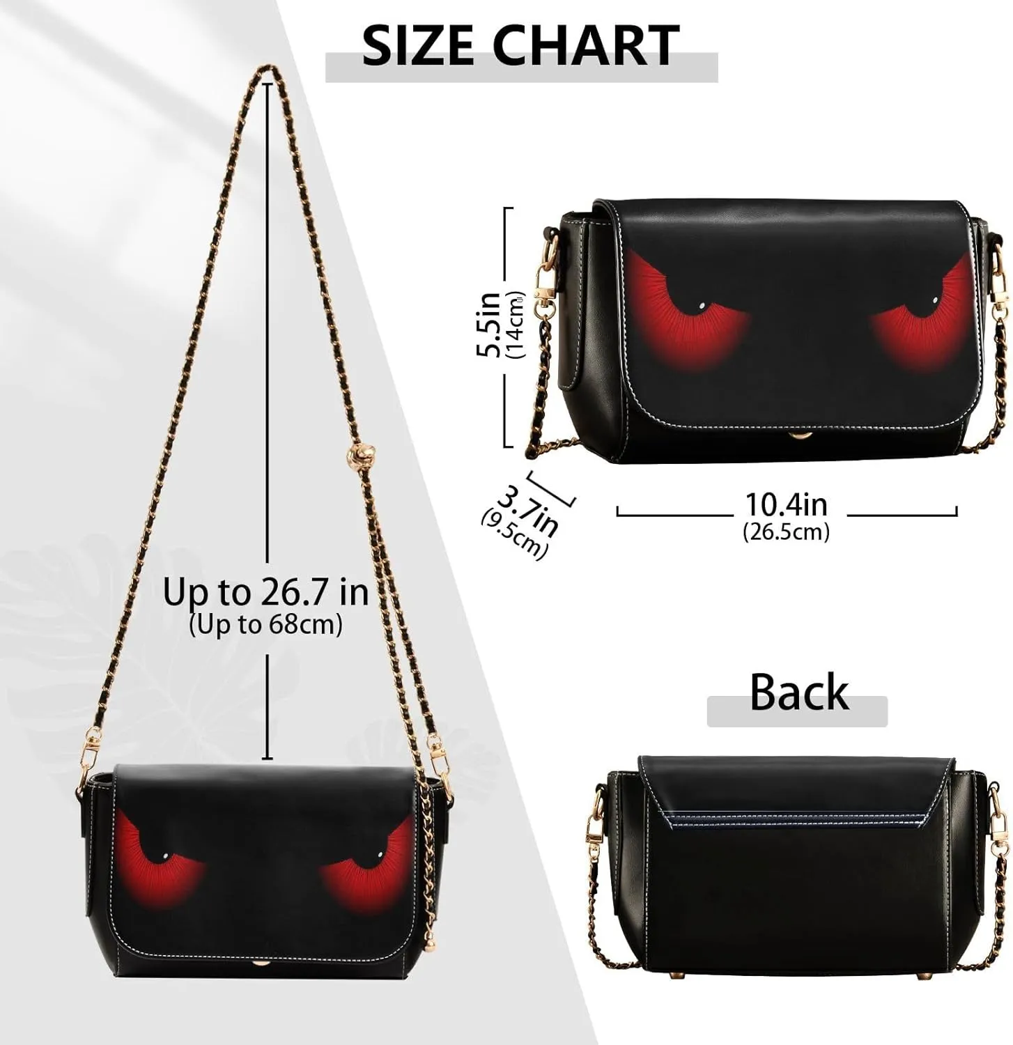 Crossbody Bags for Women Trendy Women's Black Shoulder Bag Small PU Leather Flap Cross Body Bag Handbags