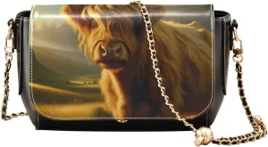 Crossbody Bags for Women Trendy Women's Black Shoulder Bag Small PU Leather Flap Cross Body Bag Handbags