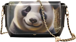Crossbody Bags for Women Trendy Women's Black Shoulder Bag Small PU Leather Flap Cross Body Bag Handbags