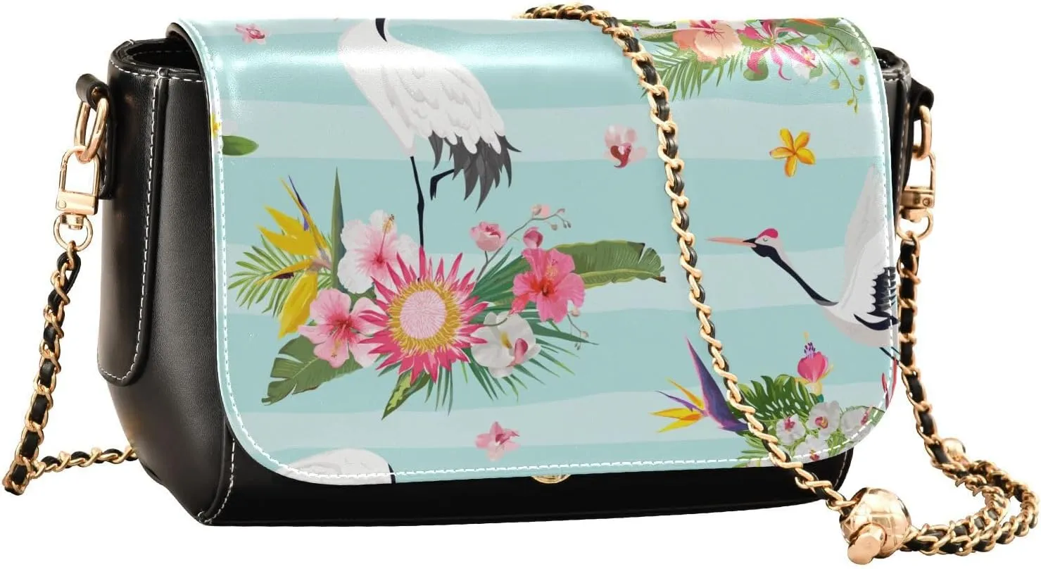 Crossbody Bags for Women Trendy Women's Black Shoulder Bag Small PU Leather Flap Cross Body Bag Handbags