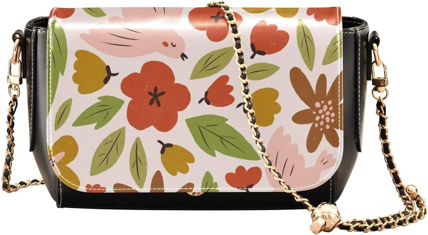Crossbody Bags for Women Trendy Women's Black Shoulder Bag Small PU Leather Flap Cross Body Bag Handbags