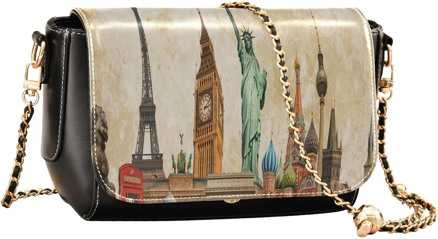 Crossbody Bags for Women Trendy Women's Black Shoulder Bag Small PU Leather Flap Cross Body Bag Handbags