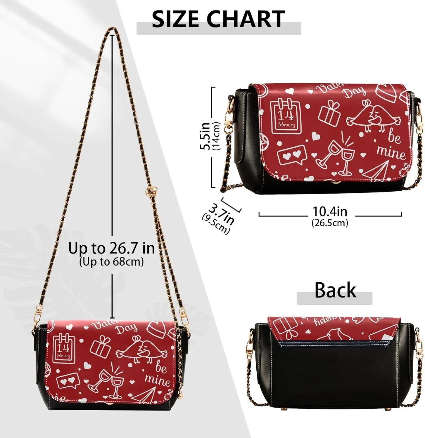 Crossbody Bags for Women Trendy Women's Black Shoulder Bag Small PU Leather Flap Cross Body Bag Handbags