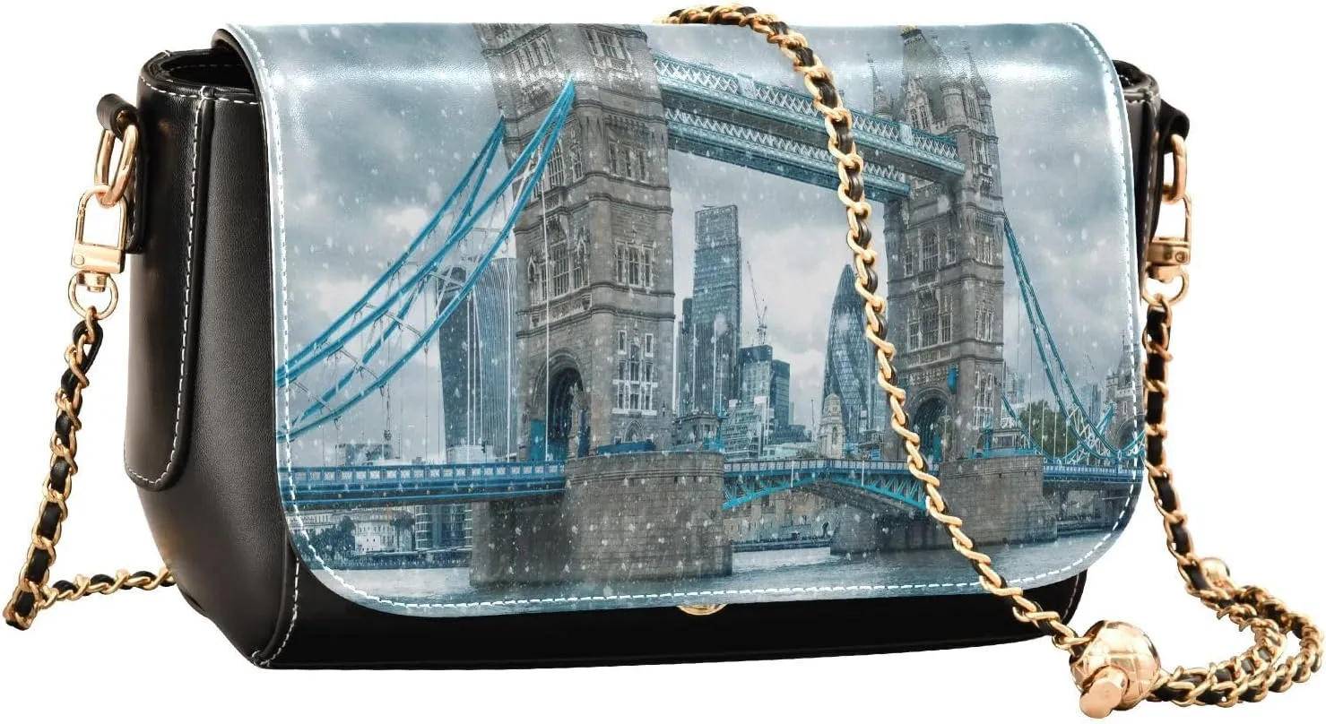 Crossbody Bags for Women Trendy Women's Black Shoulder Bag Small PU Leather Flap Cross Body Bag Handbags