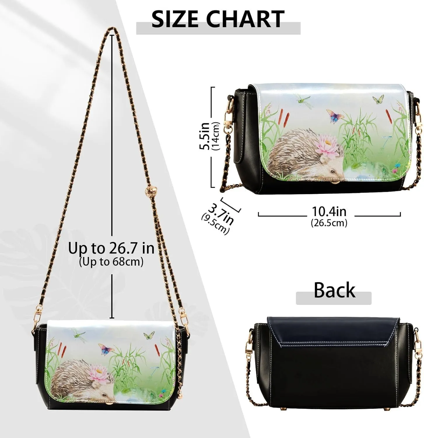 Crossbody Bags for Women Trendy Women's Black Shoulder Bag Small PU Leather Flap Cross Body Bag Handbags