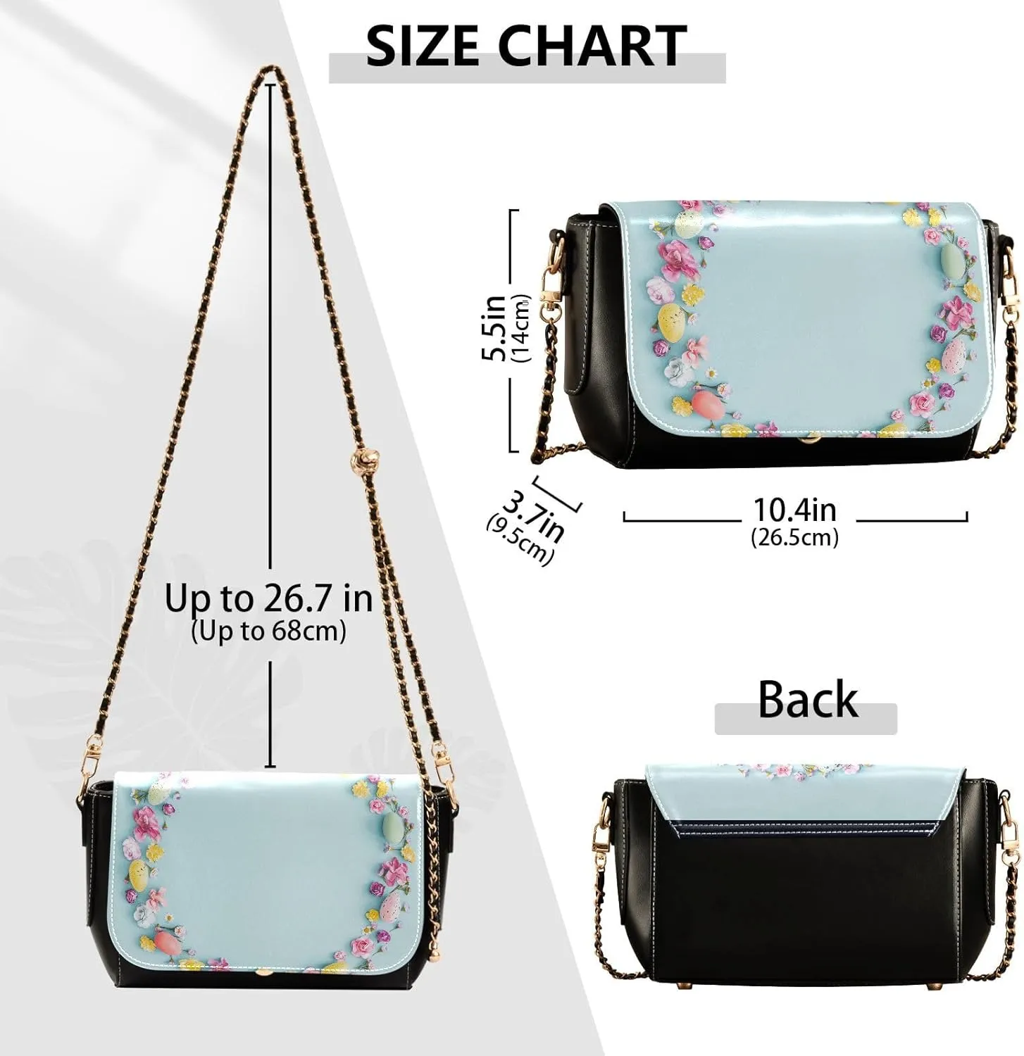 Crossbody Bags for Women Trendy Women's Black Shoulder Bag Small PU Leather Flap Cross Body Bag Handbags