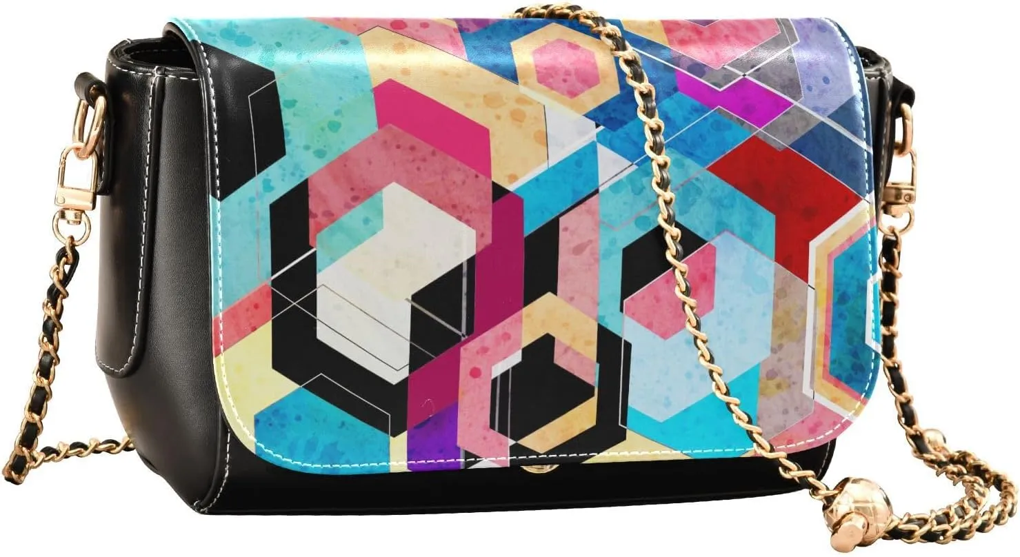 Crossbody Bags for Women Trendy Women's Black Shoulder Bag Small PU Leather Flap Cross Body Bag Handbags