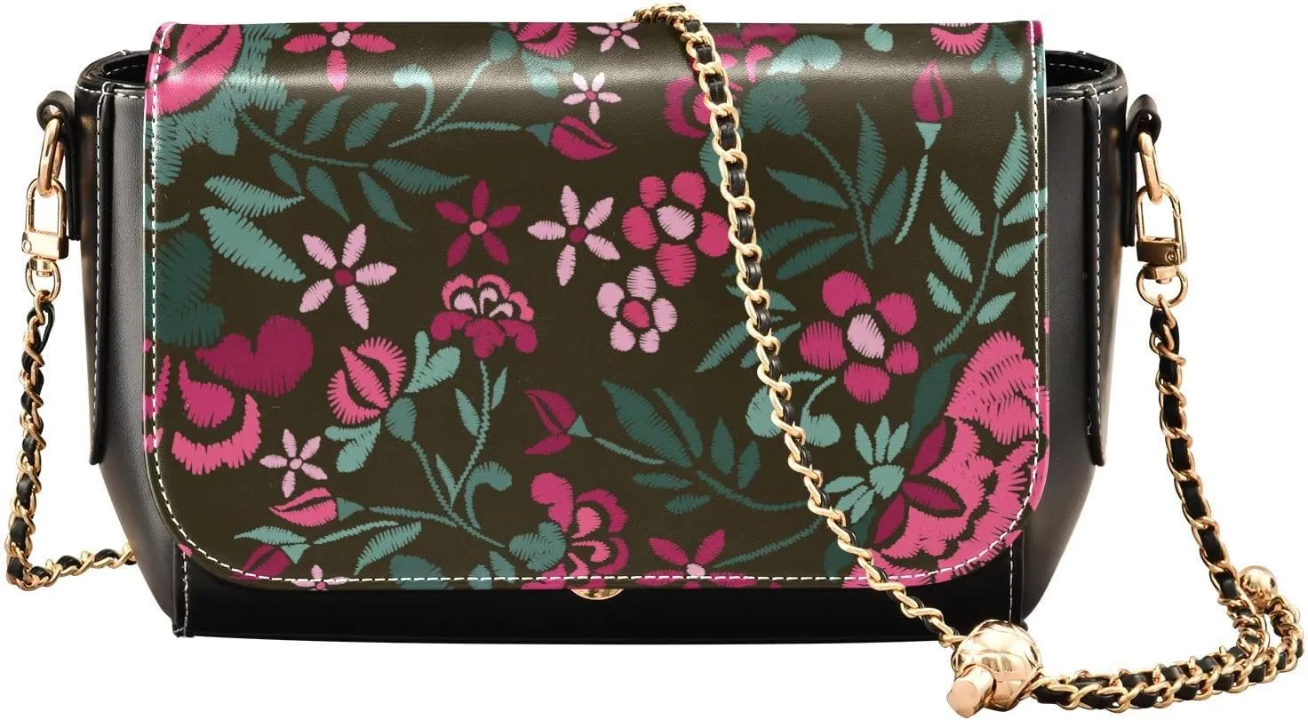 Crossbody Bags for Women Trendy Women's Black Shoulder Bag Small PU Leather Flap Cross Body Bag Handbags