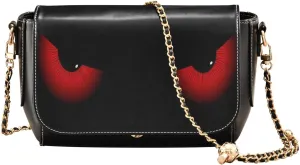 Crossbody Bags for Women Trendy Women's Black Shoulder Bag Small PU Leather Flap Cross Body Bag Handbags