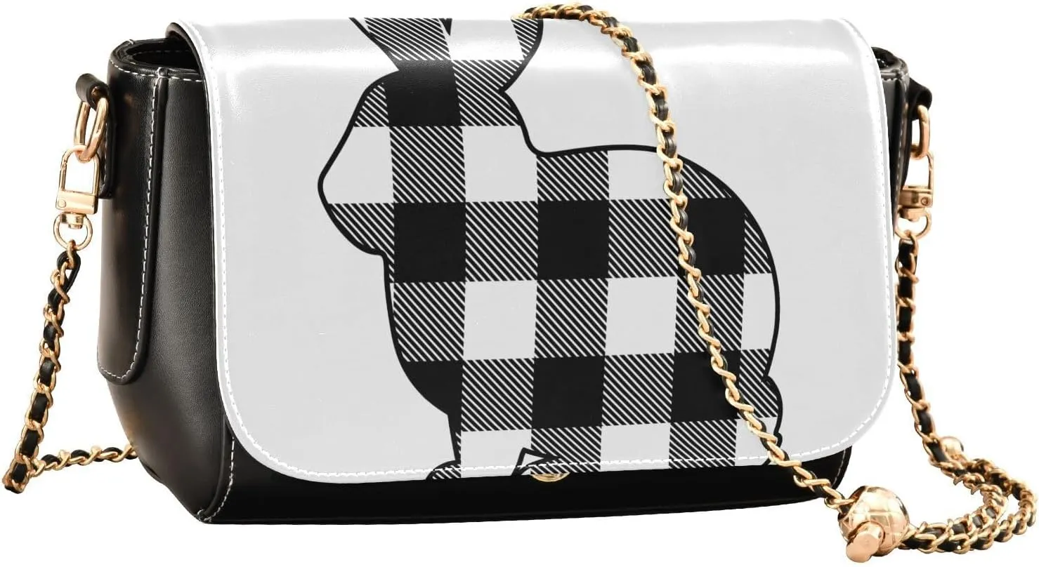 Crossbody Bags for Women Trendy Women's Black Shoulder Bag Small PU Leather Flap Cross Body Bag Handbags