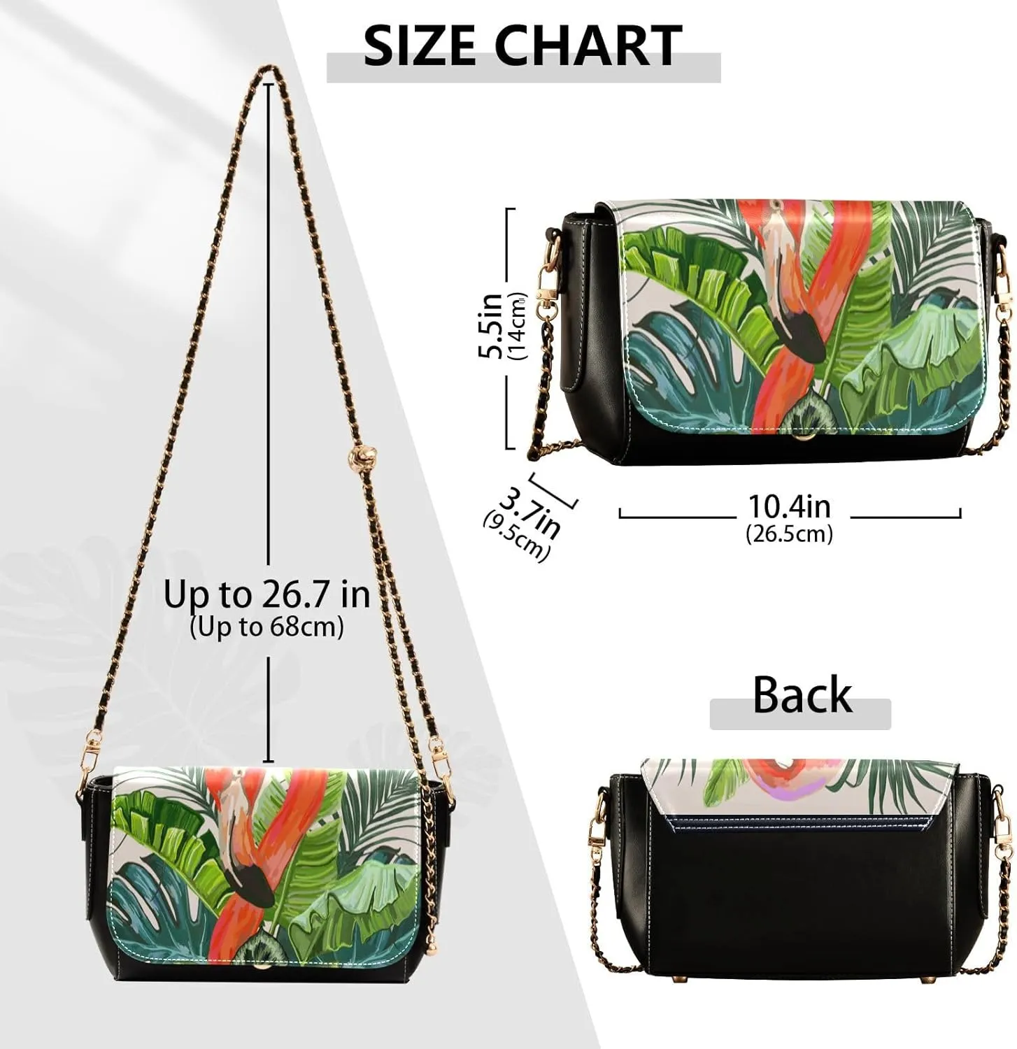Crossbody Bags for Women Trendy Women's Black Shoulder Bag Small PU Leather Flap Cross Body Bag Handbags