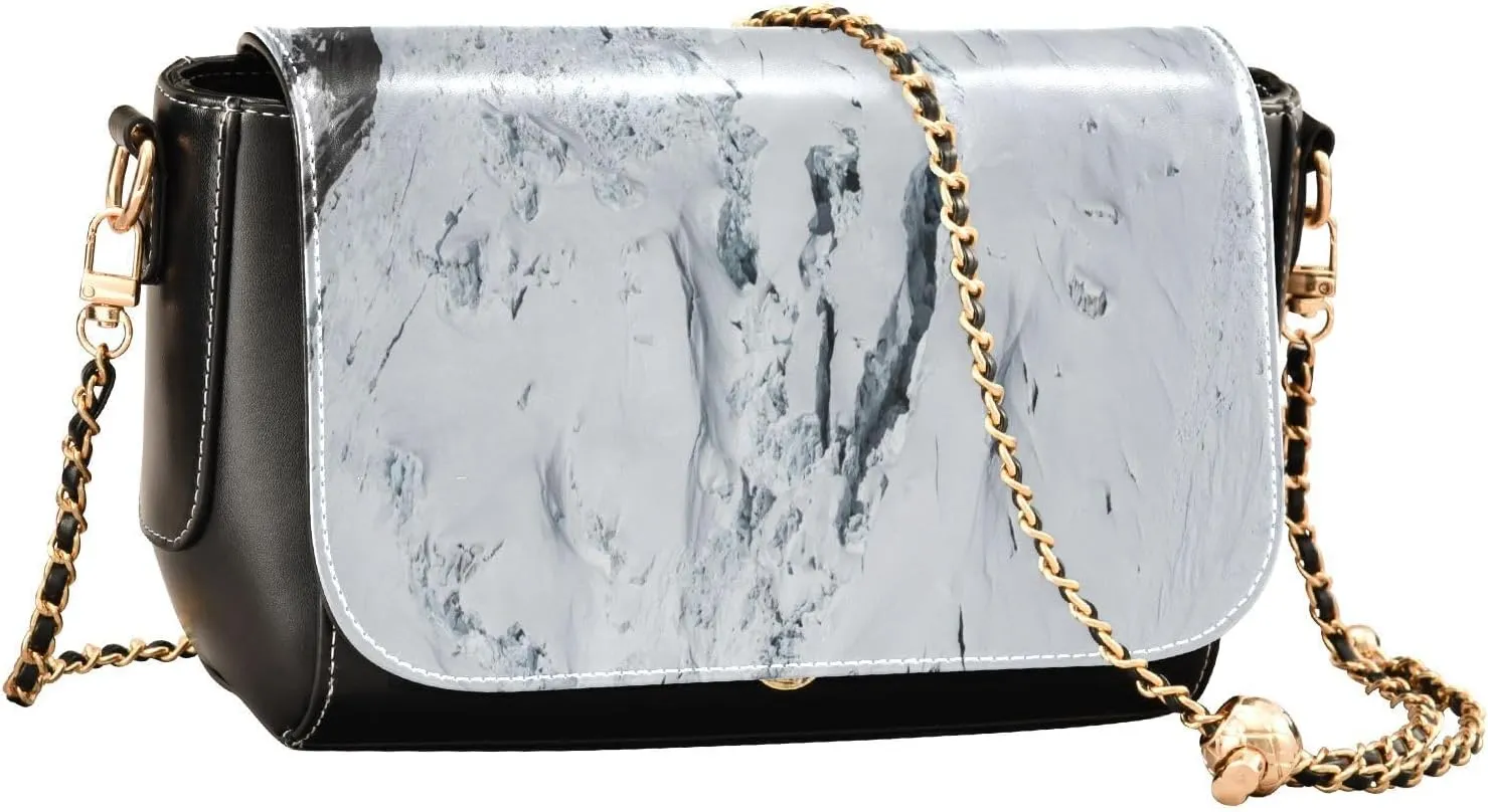 Crossbody Bags for Women Trendy Women's Black Shoulder Bag Small PU Leather Flap Cross Body Bag Handbags