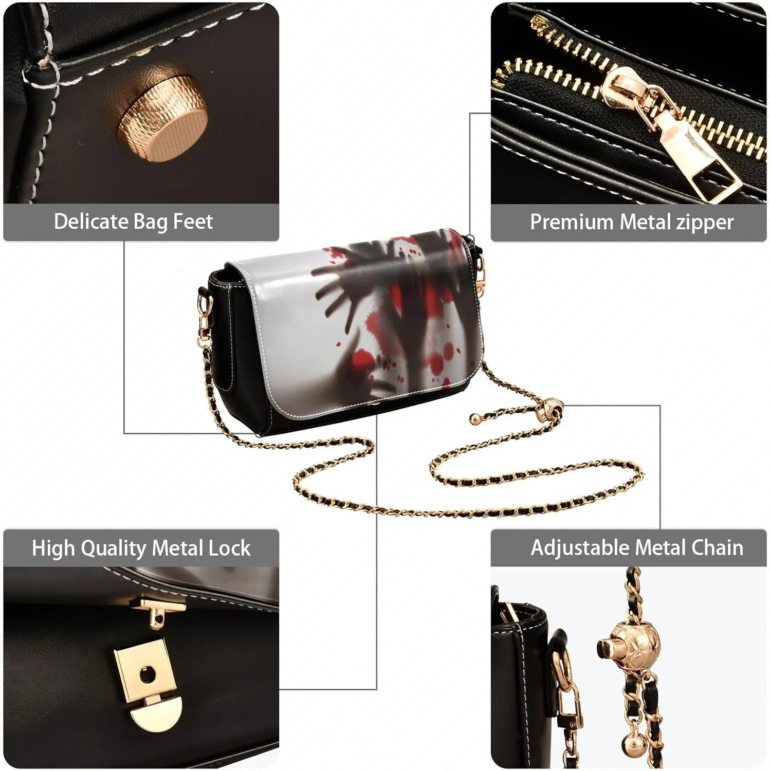 Crossbody Bags for Women Trendy Women's Black Shoulder Bag Small PU Leather Flap Cross Body Bag Handbags