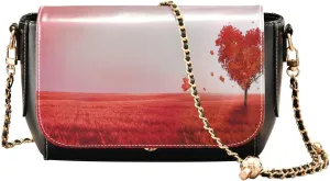 Crossbody Bags for Women Trendy Women's Black Shoulder Bag Small PU Leather Flap Cross Body Bag Handbags