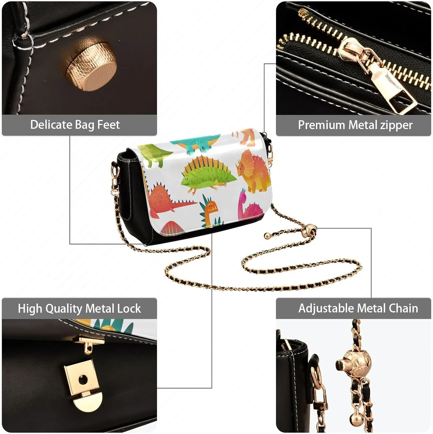 Crossbody Bags for Women Trendy Women's Black Shoulder Bag Small PU Leather Flap Cross Body Bag Handbags
