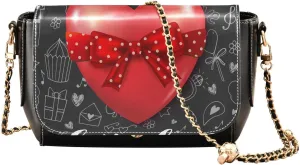 Crossbody Bags for Women Trendy Women's Black Shoulder Bag Small PU Leather Flap Cross Body Bag Handbags